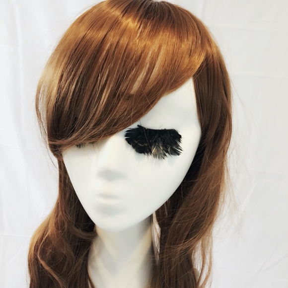New Goddess length brown curly wavy wig cosplay main image 4